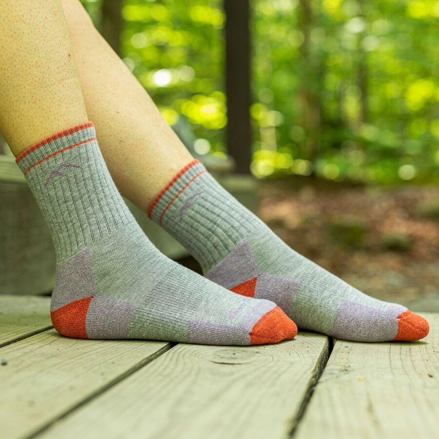Darn Tough Hiker Coolmax Micro Crew Cushion Socks - Women's Light Gray