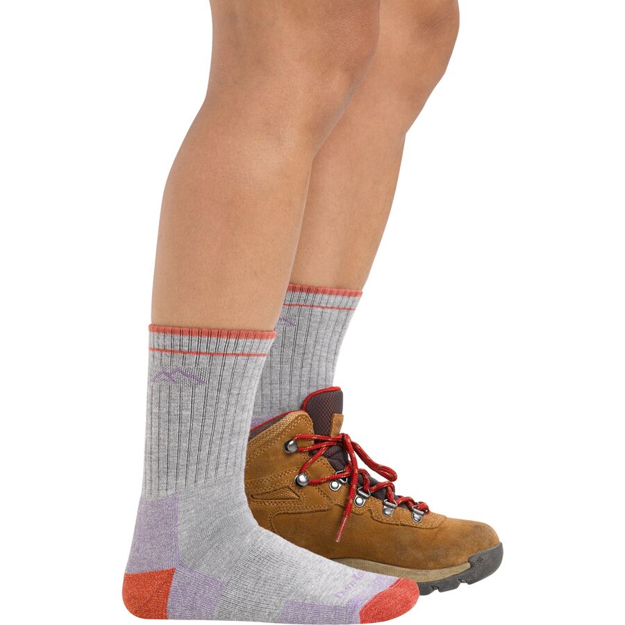 Darn Tough Hiker Coolmax Micro Crew Cushion Socks - Women's Light Gray