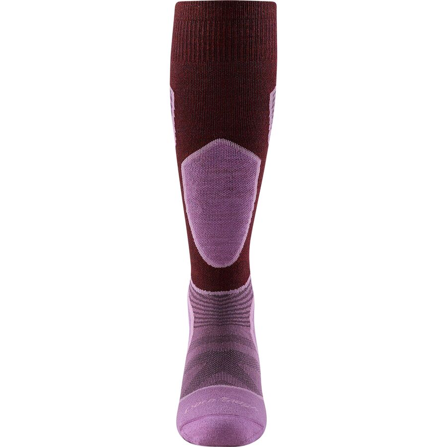 Darn Tough Outer Limits OTC LW Cushion Padded Shin Sock - Women's Burgundy