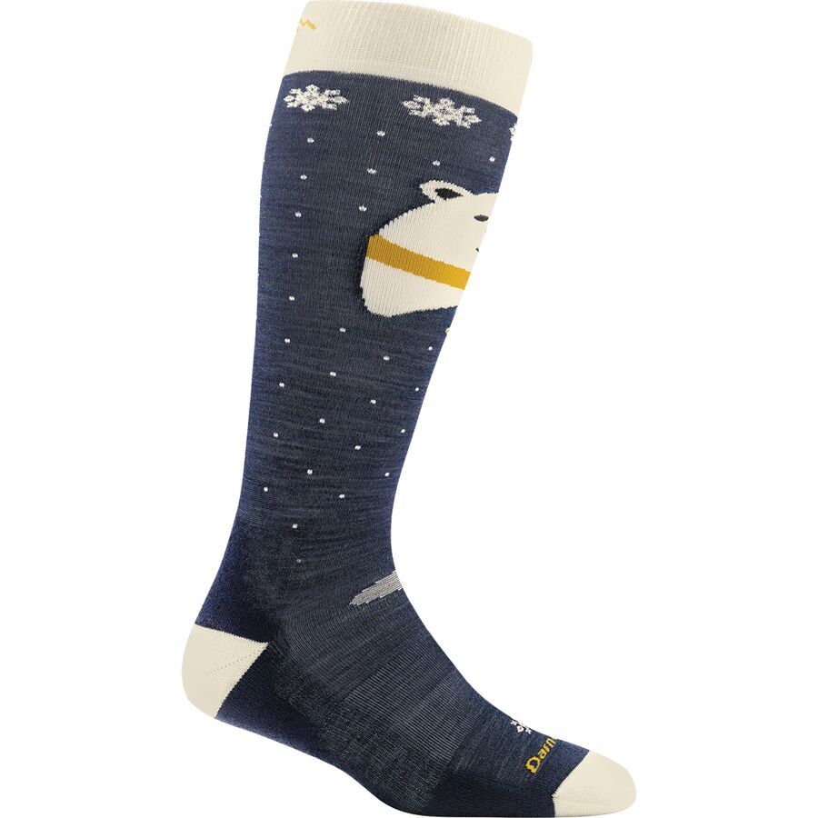 Darn Tough Polar Bear OTC Midweight Cushion Padded Shin Sock - Kids' Blue