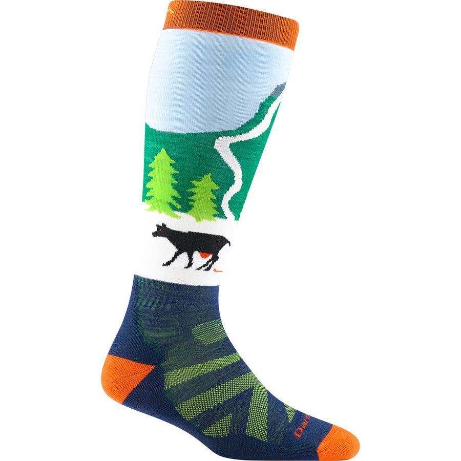 Darn Tough Pow Cow OTC Midweight Cushion Sock - Kids' Green