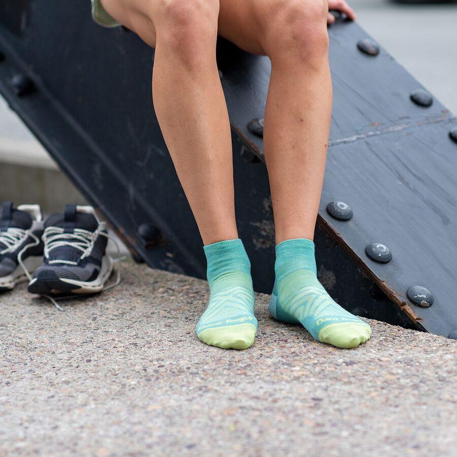 Darn Tough Run 1/4 Ultra-Lightweight Sock - Women's Aqua