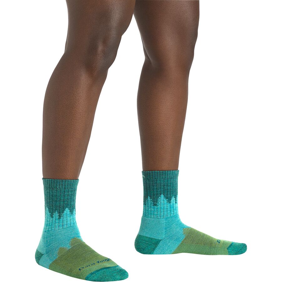 Darn Tough Treeline Micro Crew Cushion Sock - Women's Aqua
