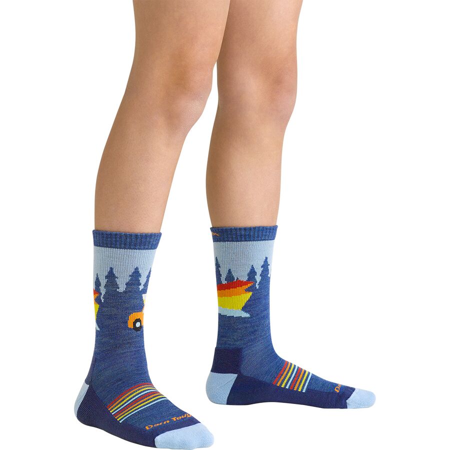 Darn Tough Van Wild Micro Crew Lightweight Hiking Sock - Kids' Denim