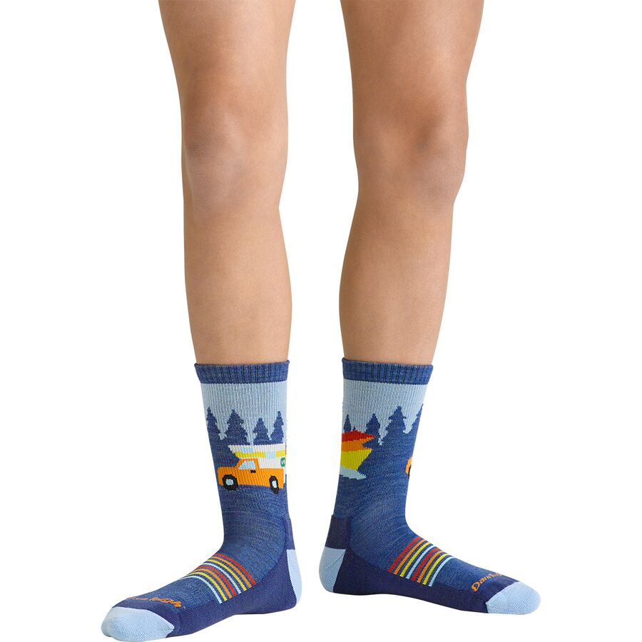 Darn Tough Van Wild Micro Crew Lightweight Hiking Sock - Kids' Denim