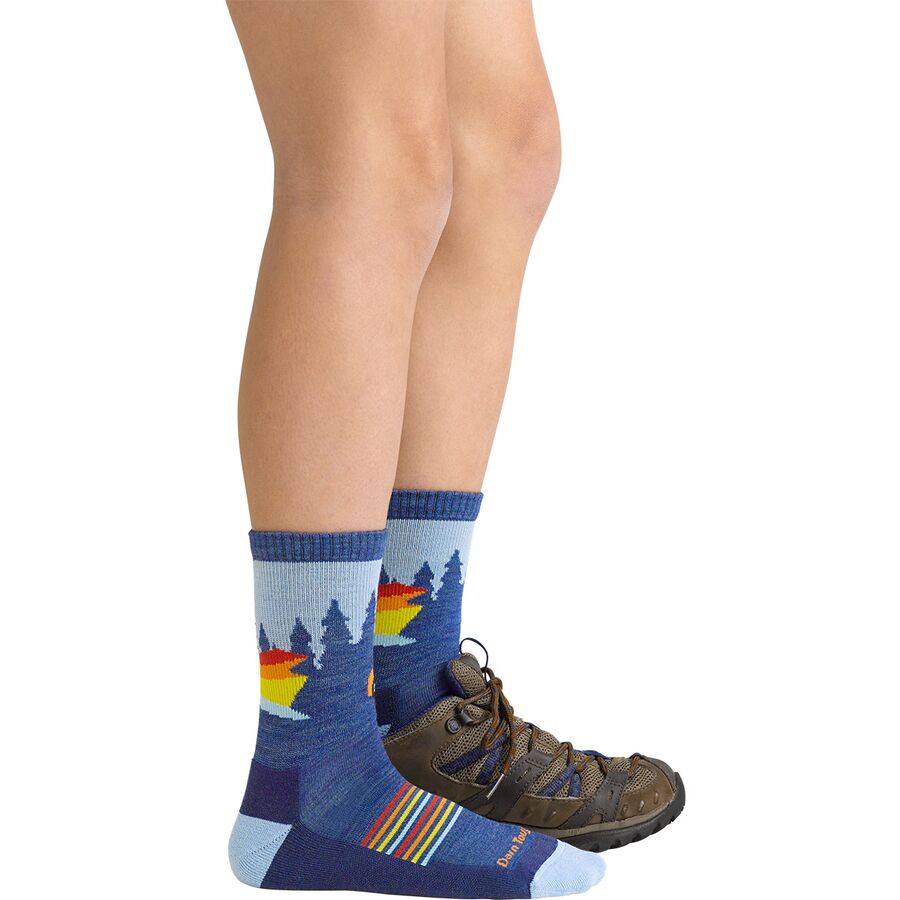Darn Tough Van Wild Micro Crew Lightweight Hiking Sock - Kids' Denim