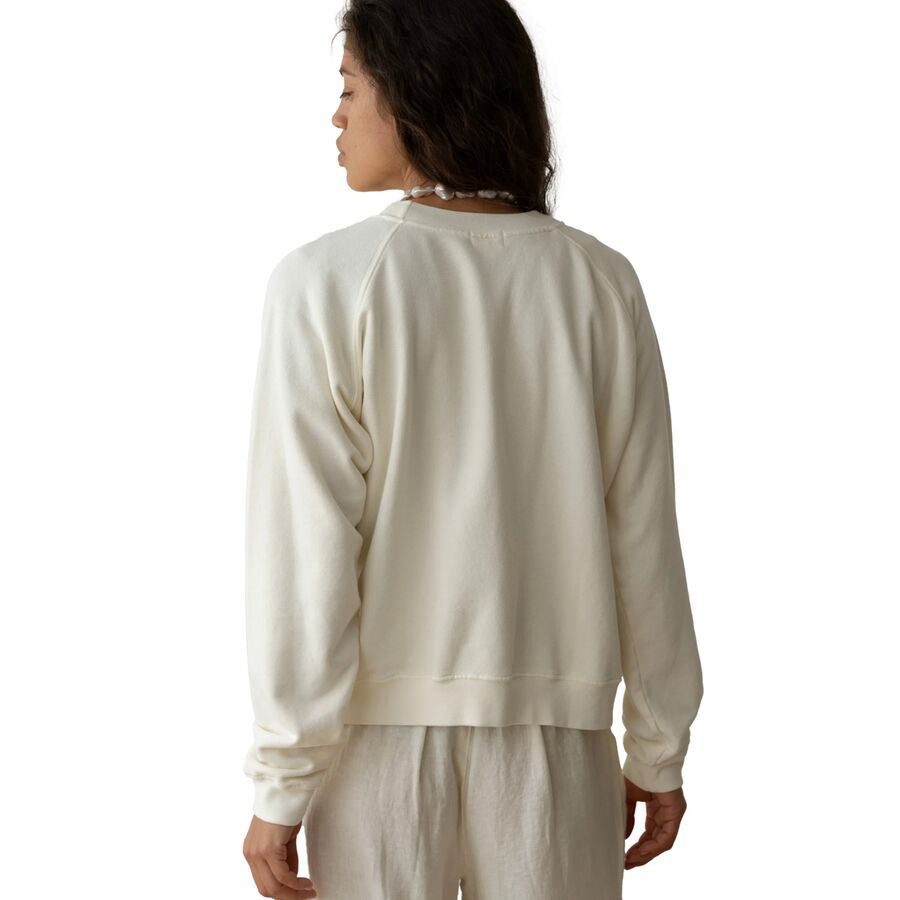 Donni The Eco-Terry Crewneck Sweatshirt - Women's Creme