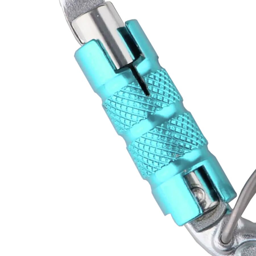 Edelrid HMS Bruce Steel Triple FG Locking Carabiner Icemint