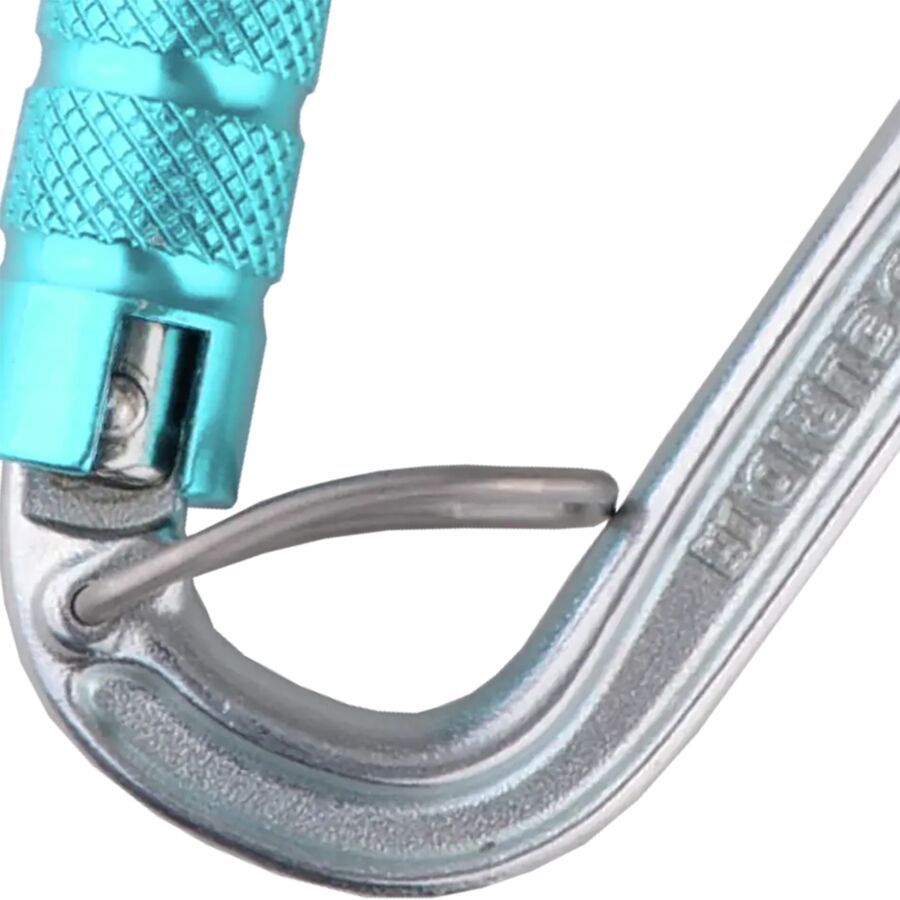 Edelrid HMS Bruce Steel Triple FG Locking Carabiner Icemint