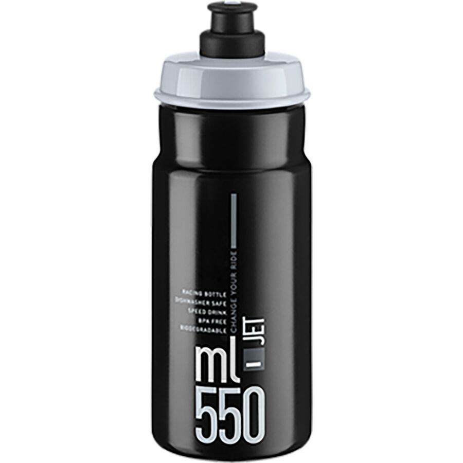 Elite Jet Biodegradable Water Bottle Black/Grey