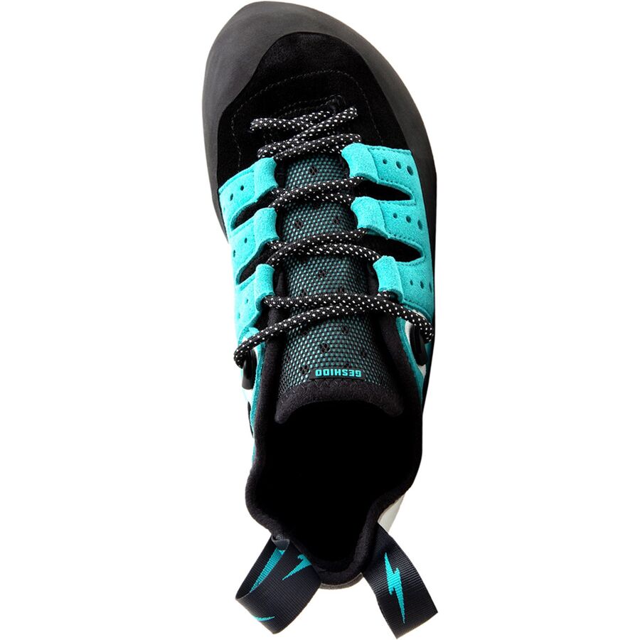 Evolv Geshido Lace Climbing Shoe Black/Teal/White