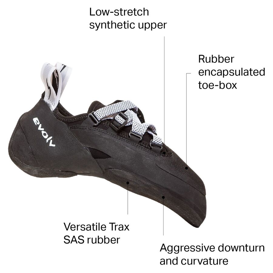 Evolv Phantom Climbing Shoe Black/White