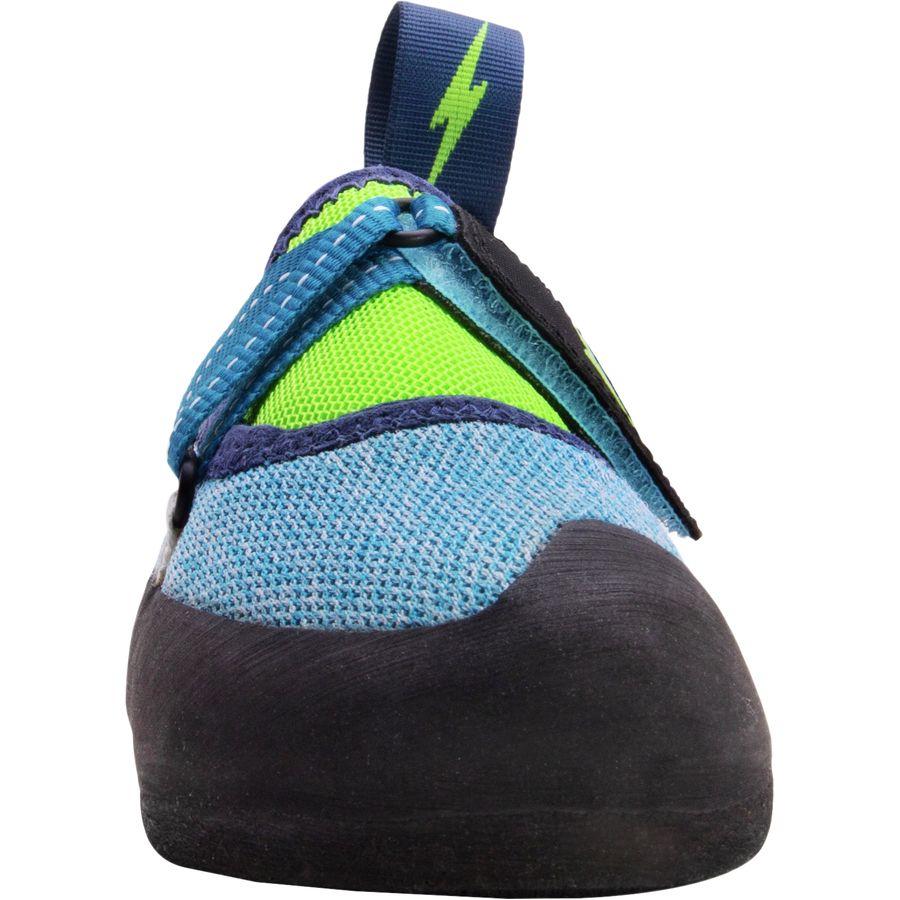 Evolv Venga Climbing Shoe - Kids' Blue/Neon Green