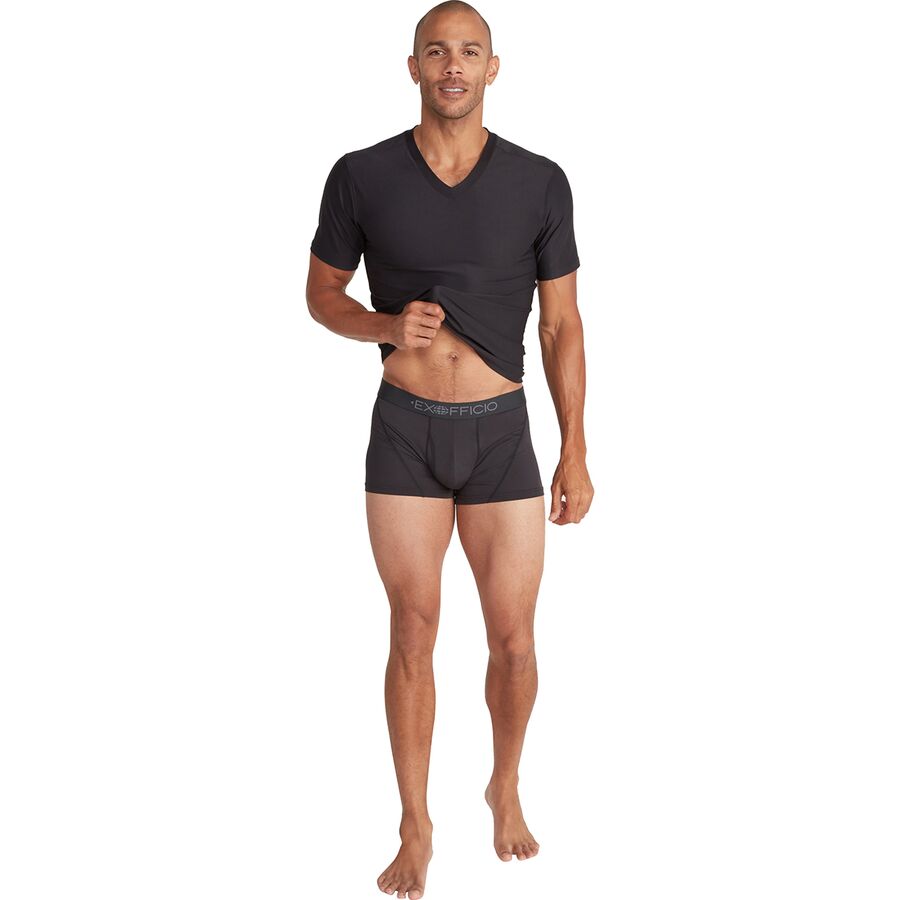 ExOfficio Give-N-Go Sport 2.0 3in Boxer Brief - Men's Black/Black