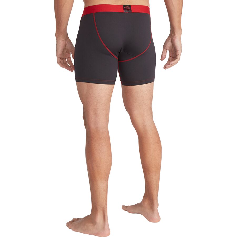 ExOfficio Give-N-Go Sport 2.0 6in Boxer Brief - Men's Black/Scarlet Sage