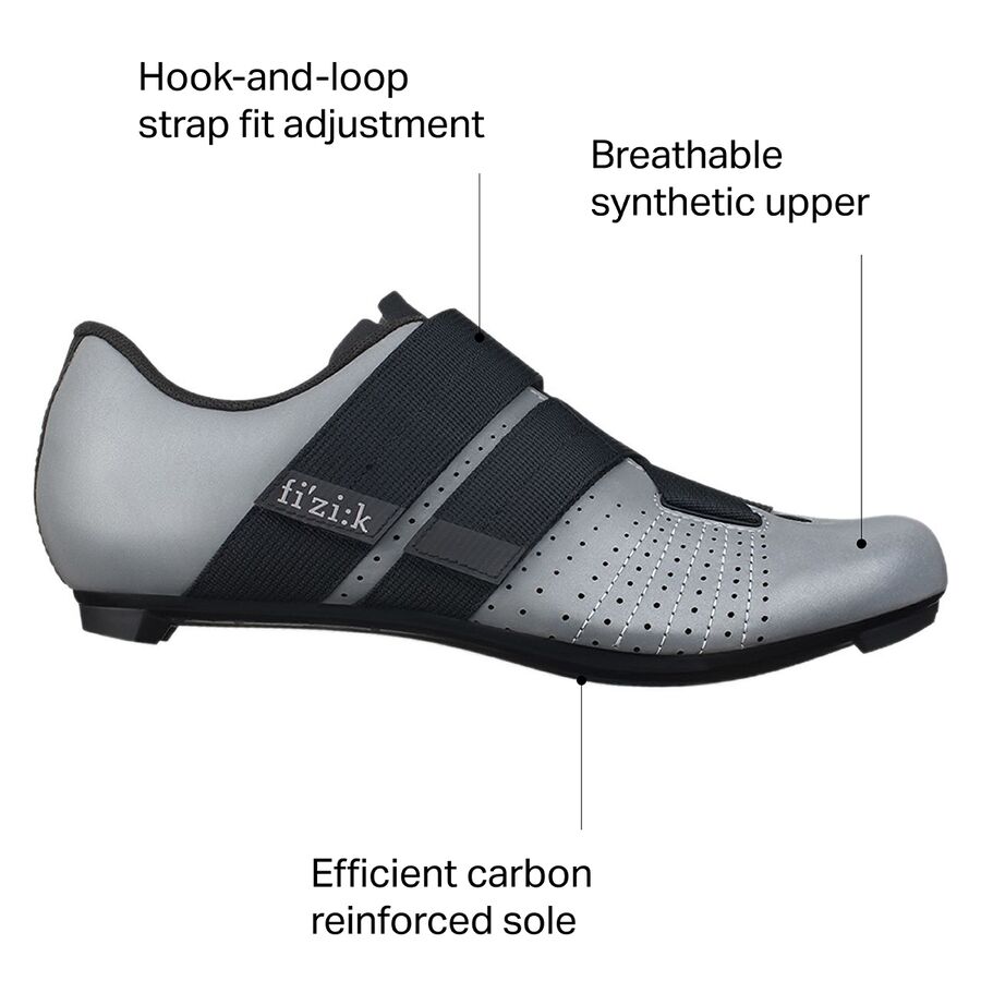 Fi'zi:k Tempo R5 Powerstrap Cycling Shoe Reflective Grey/Black