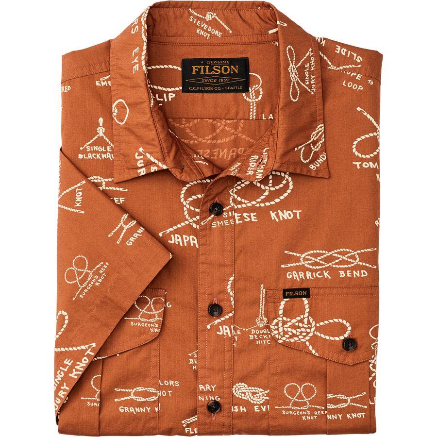 Filson Washed Short-Sleeve Feather Cloth Shirt - Men's BourbKnots