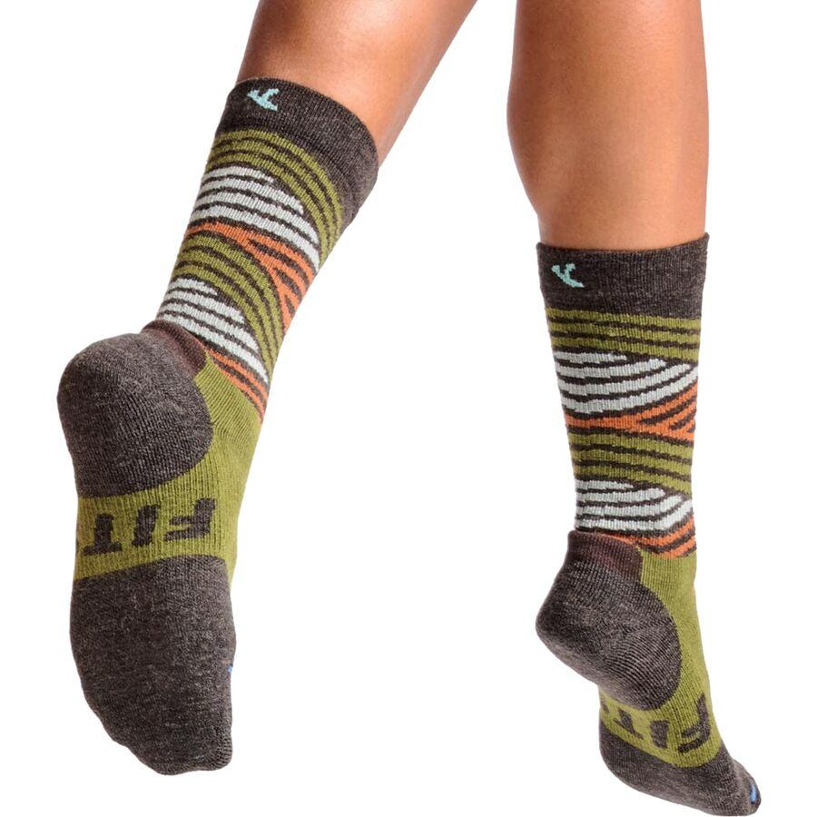 FITS Go With The Flow Crew Original Fit Light Sock Avocado