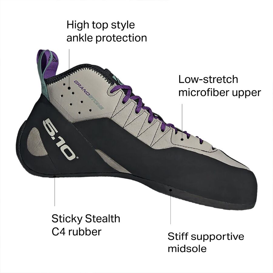 Five Ten Grandstone Climbing Shoe Sesame/Black/Active Purple