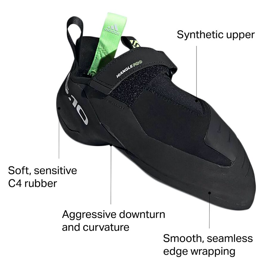 Five Ten Hiangle Pro Climbing Shoe Core Black/Ftwr White/Signal Green