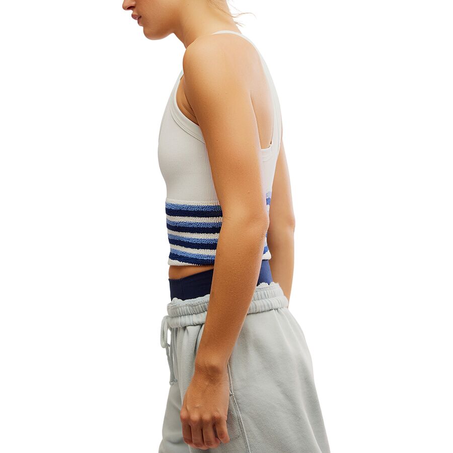 FP Movement All Clear V Neck Stripe Cami - Women's White Combo