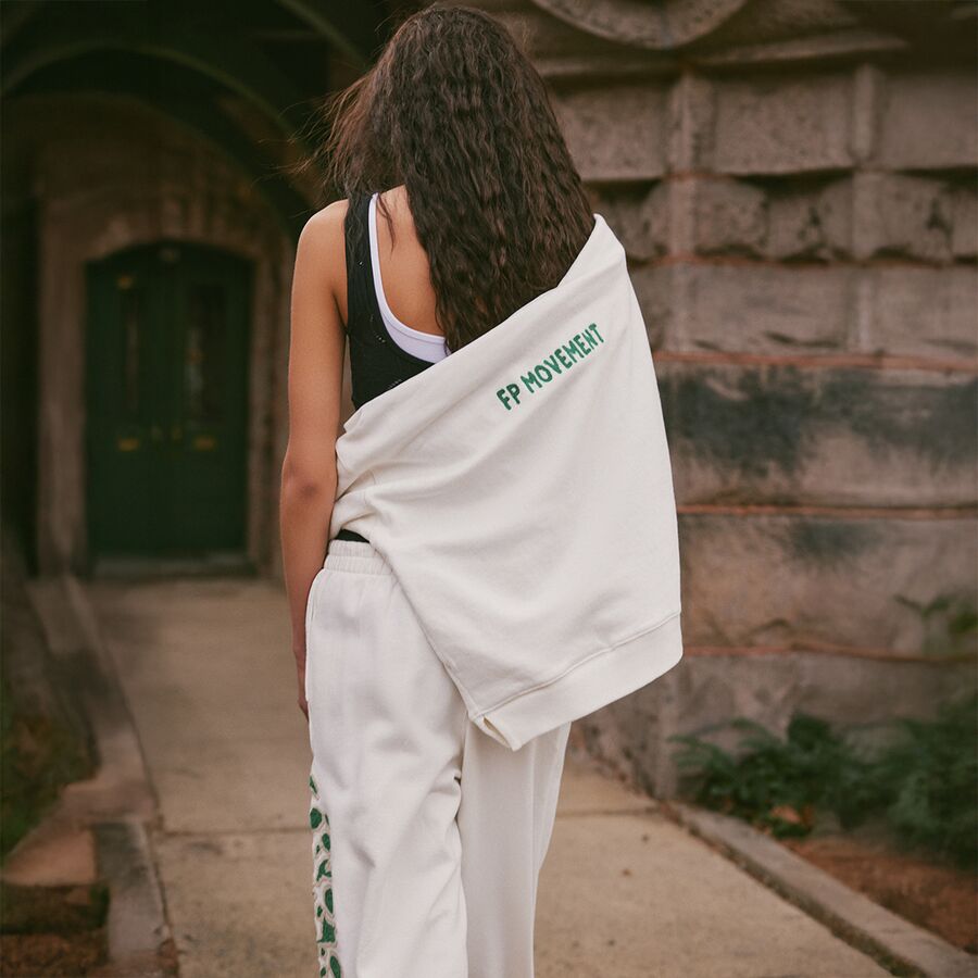 FP Movement All Star Embroidered Pullover - Women's White Combo