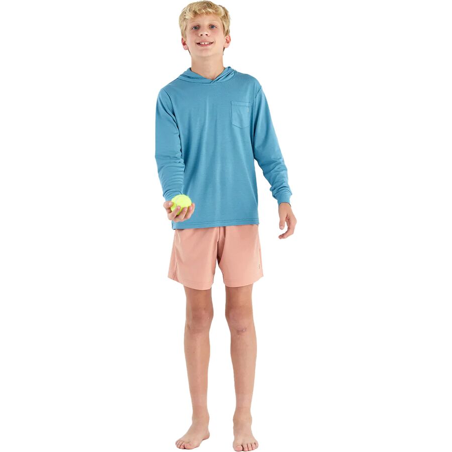 Free Fly Bamboo Shade Hoodie - Kids' Bluestone