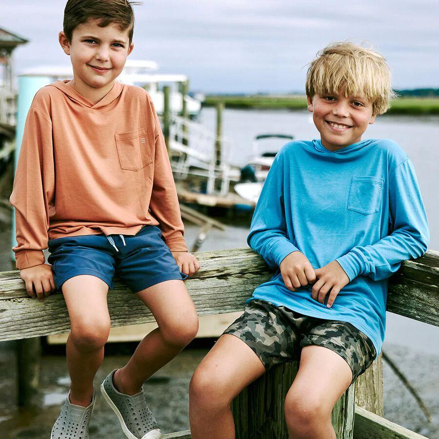 Free Fly Bamboo Shade Hoodie - Kids' Bluestone