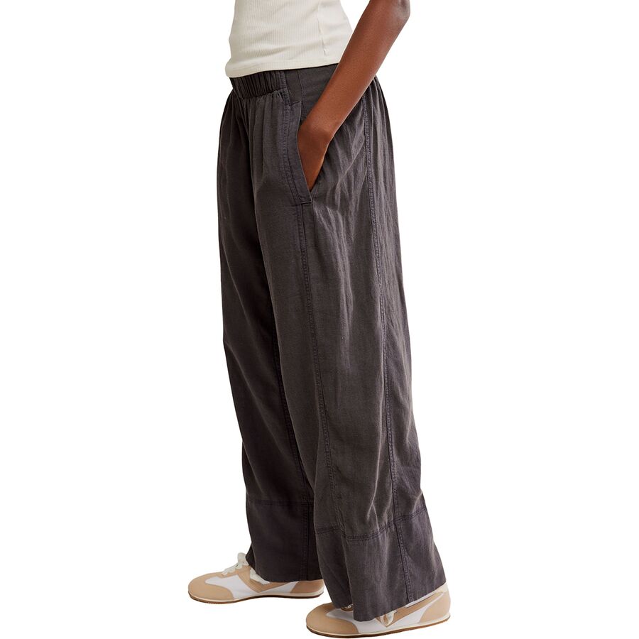 Free People Days End Linen Pull On Pant - Women's Black
