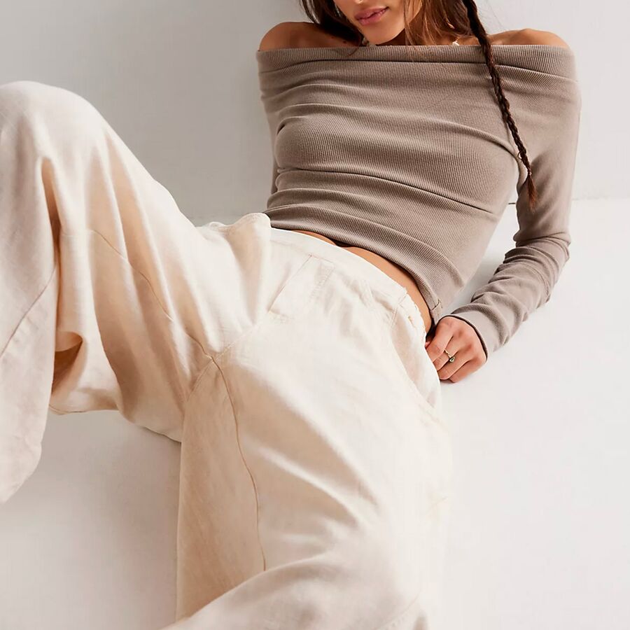 Free People High Road Pull On Barrel Pant - Women's Birch