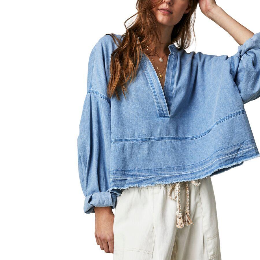 Free People Jude Denim Pullover - Women's Vintage Indigo
