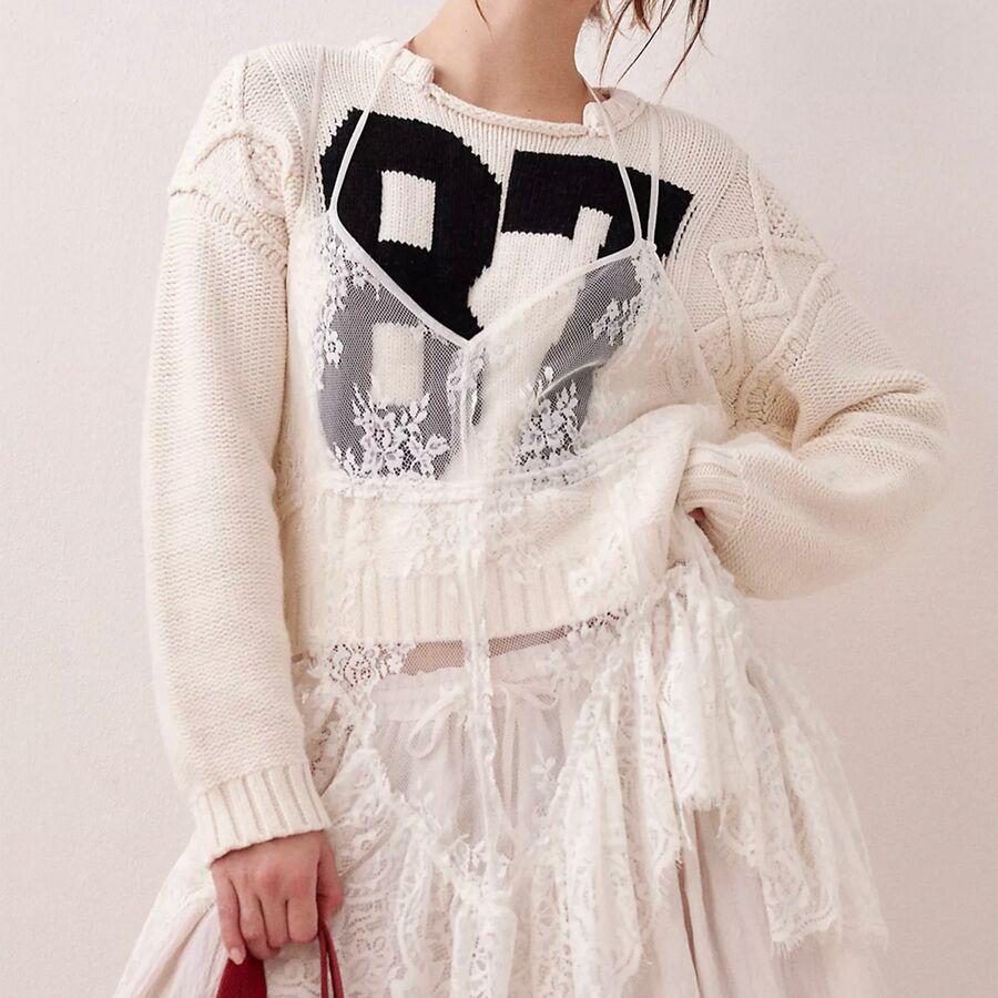 Free People We The Free 87 Pullover - Women's White Combo