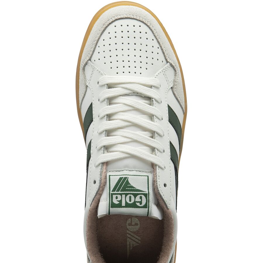 Gola Eagle '86 Shoe - Women's White/Evergreen/Rose/Gum