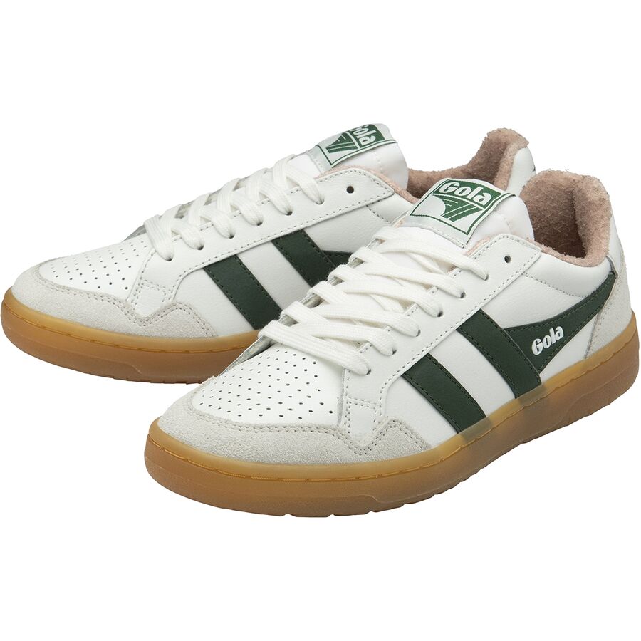 Gola Eagle '86 Shoe - Women's White/Evergreen/Rose/Gum