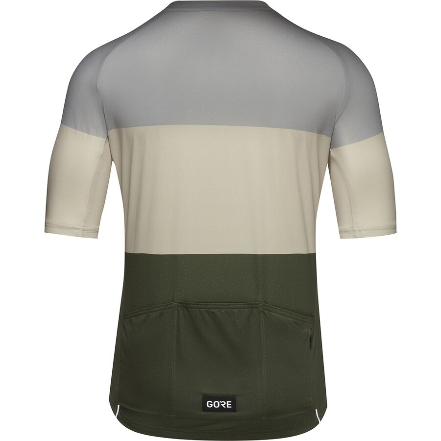 GOREWEAR Spirit Stripes Jersey - Men's Lab Gray/Tech Beige