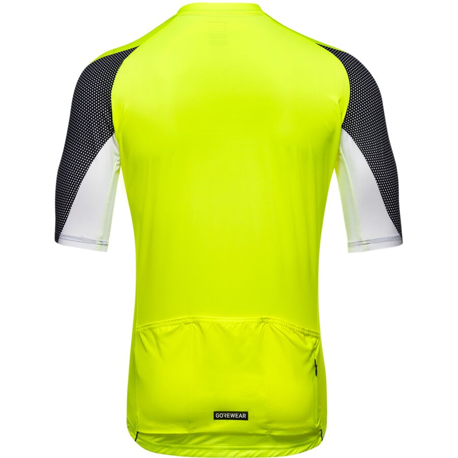 GOREWEAR Spirit Triangles Jersey - Men's Neon Yellow/White