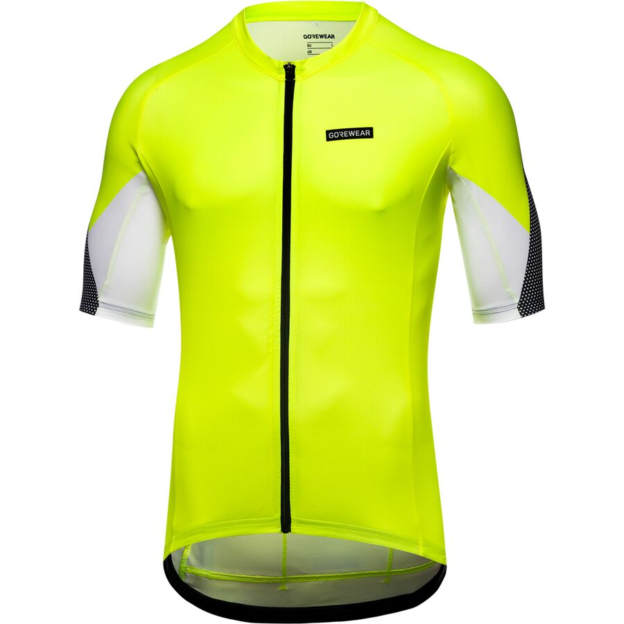 GOREWEAR Spirit Triangles Jersey - Men's Neon Yellow/White