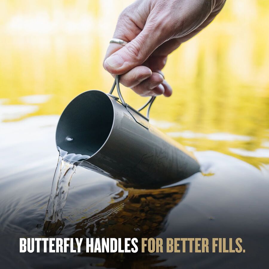 Grayl UltraPress Titanium Filter & Purifier Bottle - 16.9oz Covert Black