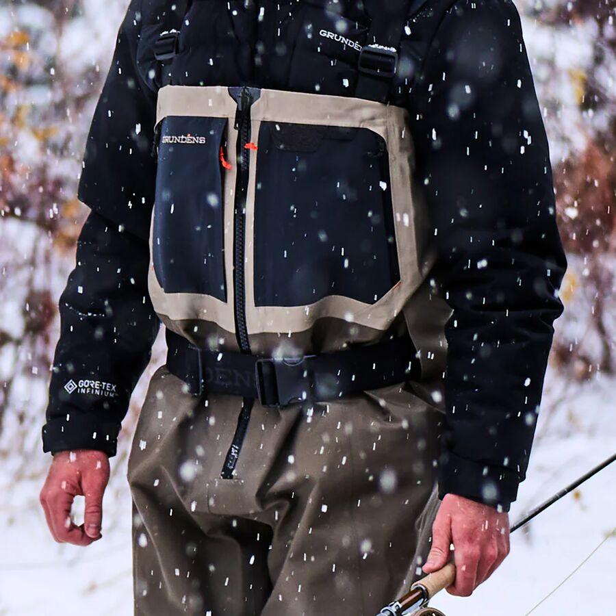 Grundens Boundary Zip Stockingfoot Wader - Men's Stone/Otter