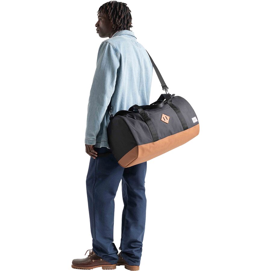 Herschel Supply Heritage 40L Duffel Bag Black/Saddle Brown