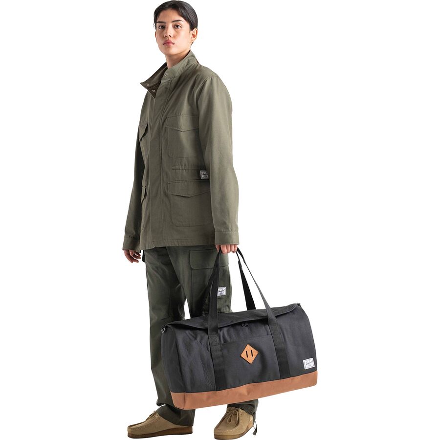 Herschel Supply Heritage 40L Duffel Bag Black/Saddle Brown