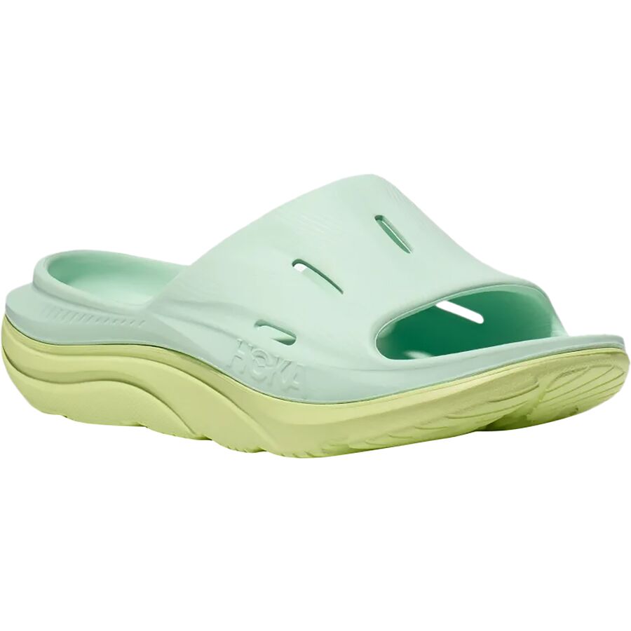 HOKA Ora 3 Recovery Slide Aqua Breeze/Celery Juice