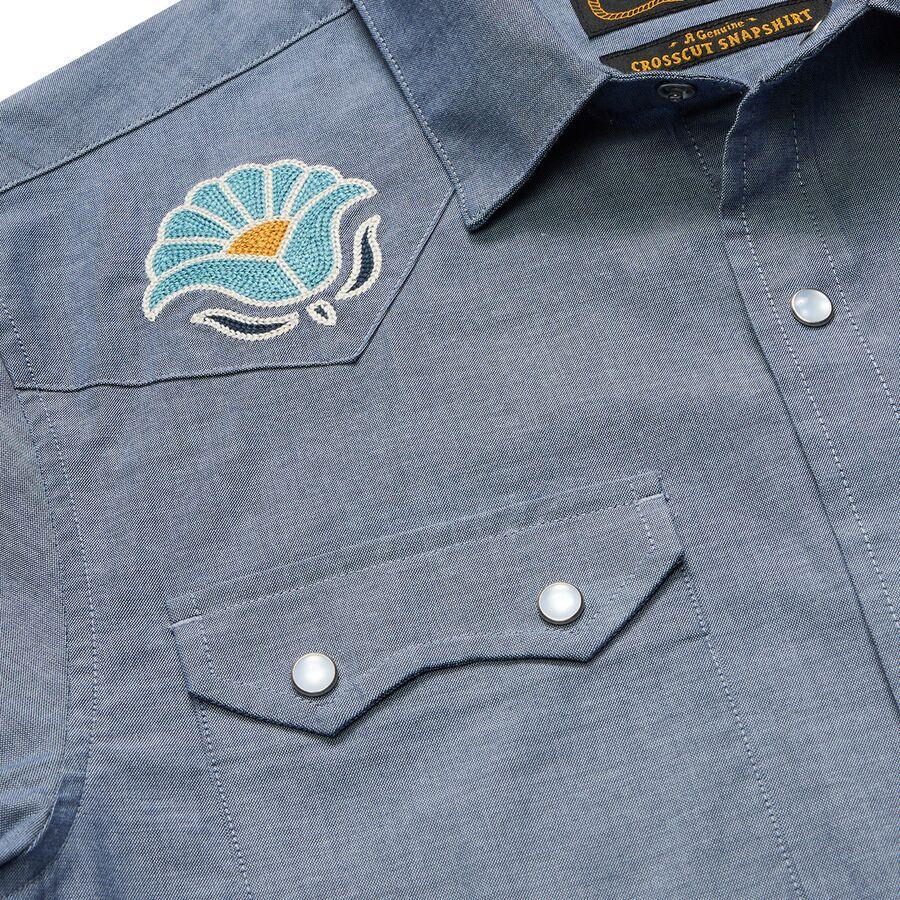 Howler Brothers Crosscut Deluxe Snap Shirt - Men's Fresh Blooms/Indigo