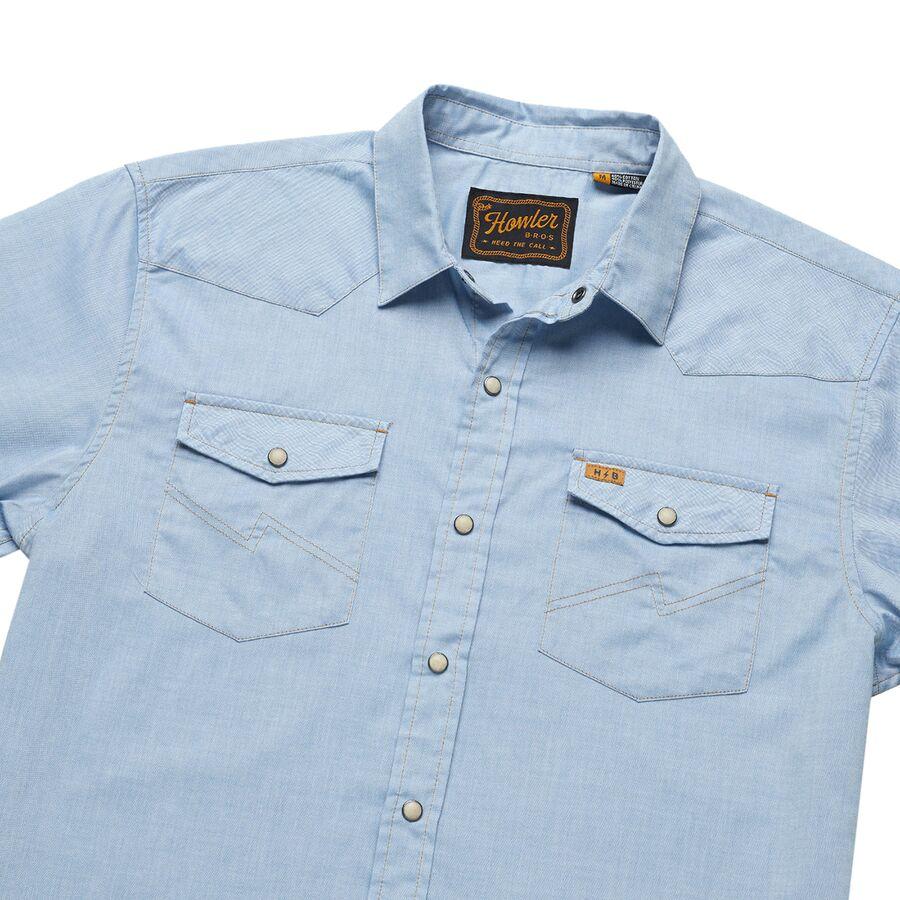 Howler Brothers H Bar B Snap Shirt - Men's Faded Blue Oxford
