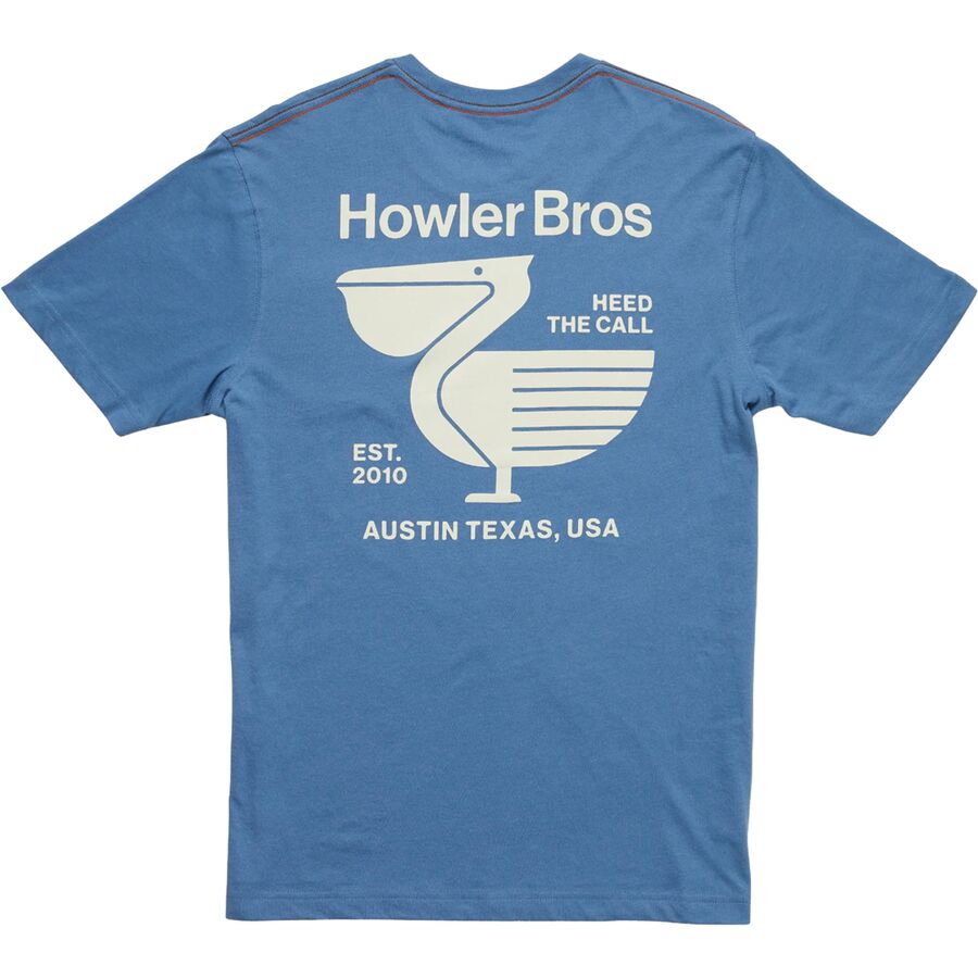 Howler Brothers Select Pocket T-Shirt - Men's Pelican Postage/Blue Horizon