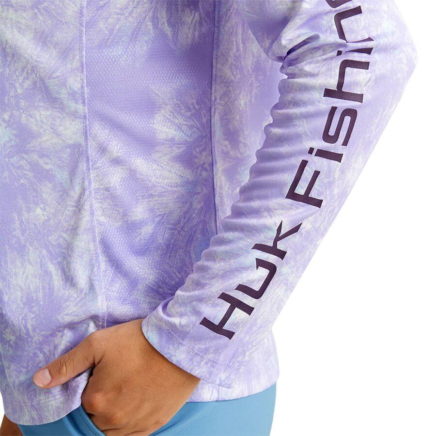 Huk Aqua Dye Pursuit Crew Top - Women's Lavender