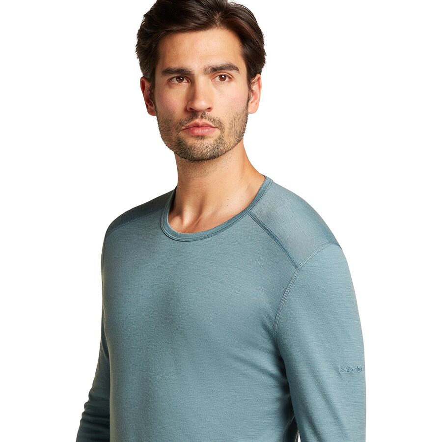 Icebreaker 200 Oasis LS Crew Top - Men's Blue Ash
