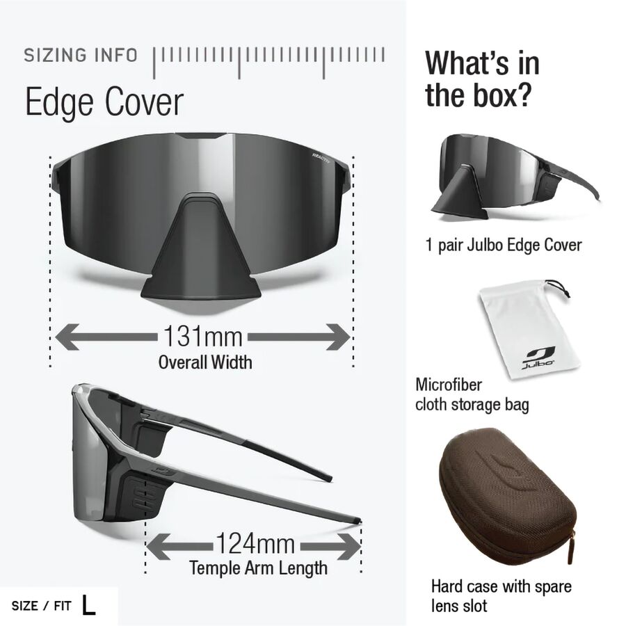 Julbo Edge REACTIV Sunglasses Black/Black/REACTIV 0-4 High Contrast