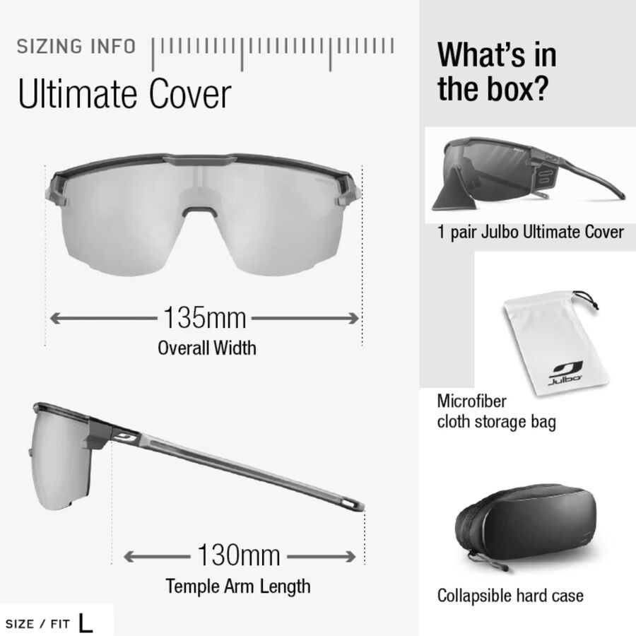 Julbo Ultimate Cover Sunglasses Black/Blue/REACTIV 0-4 High Contrast