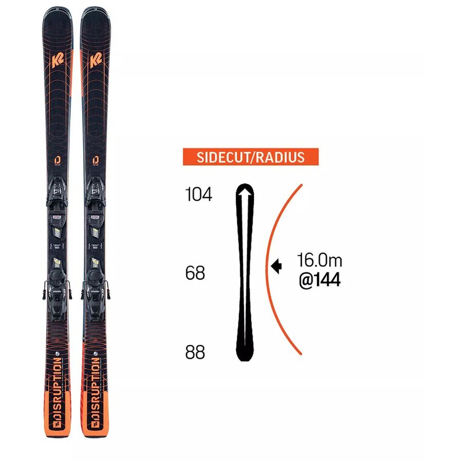 K2 Disruption Jr Ski With FST 7.0 Binding - Kids' One Color